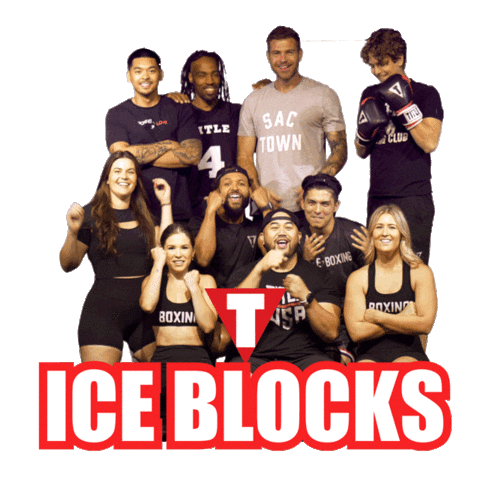TITLEBoxingClubIceBlocks giphyupload boxing ice sacramento Sticker