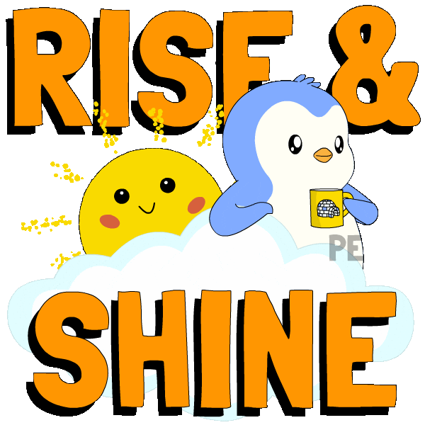 Rising Good Morning Sticker by Pudgy Penguins
