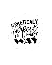 gabzvanart black and white perfect mary poppins gabzvanart Sticker