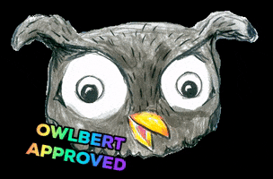 chascolibrary mascot owl read library GIF