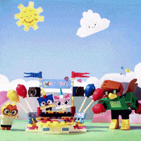 sad cat GIF by LEGO