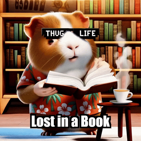 Tea Books GIF by Guinea Gambino