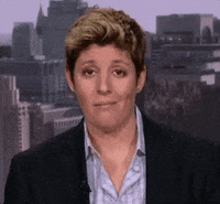 Celebrity gif. Sally Kohn on CNN nods with a slight grin, as if to say, "yup."