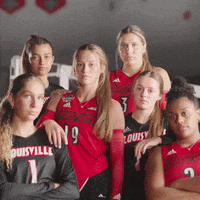 Team Volleyball GIF by Louisville Cardinals