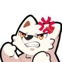 Angry Fire Sticker