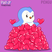 I Love You Hearts GIF by Pudgy Penguins