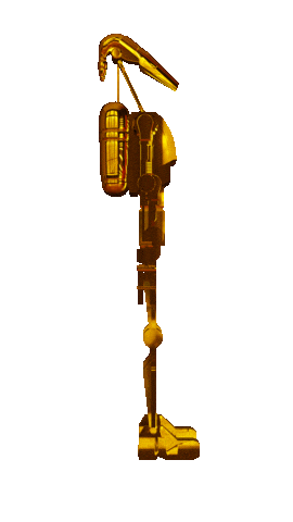 3D Gold Sticker by modelvault3d