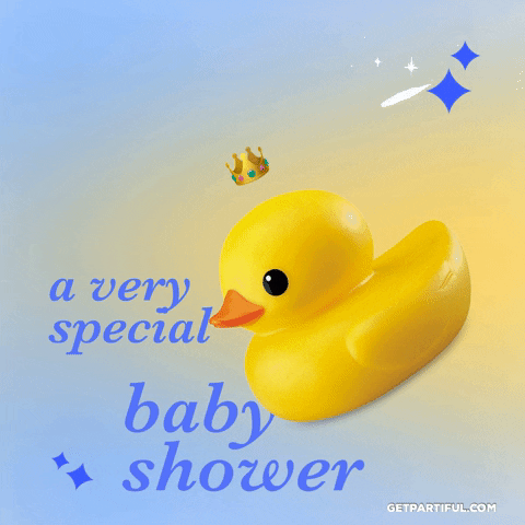 Rubber Duck Baby Shower GIF by Partiful