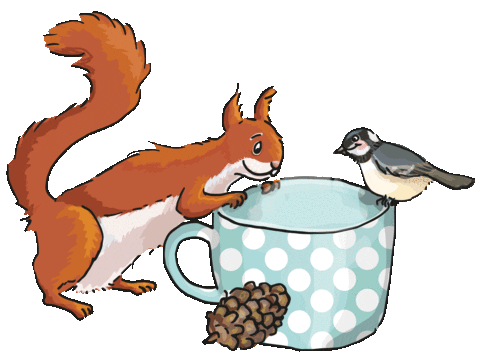 Cup Of Tea Winter Sticker by krima&isa