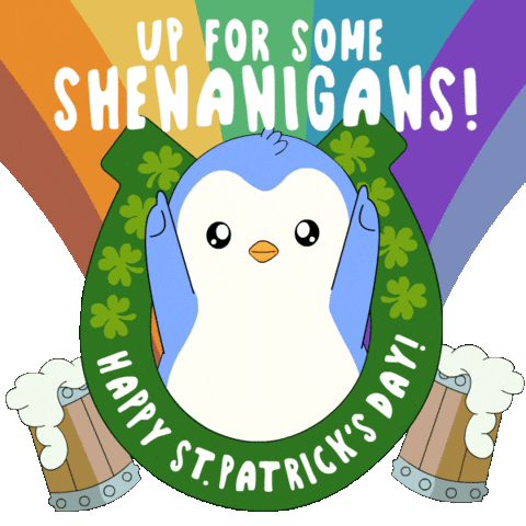 St Patricks Day Party GIF by Pudgy Penguins