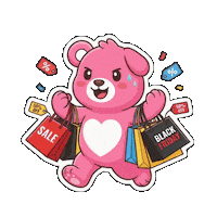 Excited Black Friday Sticker by BEARISH