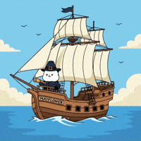 Ocean Waves Thanksgiving GIF by Kanpai Pandas