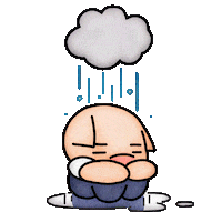 Sad No Thank You Sticker by Tonko House