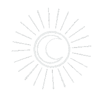 claramafra white moon line boho Sticker