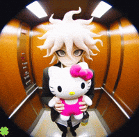 Nagito X Hello Kitty GIF