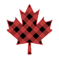 Maple Leaf Plaid Sticker by ET Canada