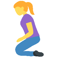 emojivid woman emoji emojivid kneeling Sticker