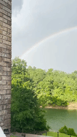 Double Rainbow Brightens Stormy North Alabama Sky