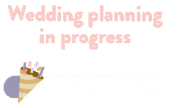 wedsites bride wedding planner bride to be in progress Sticker