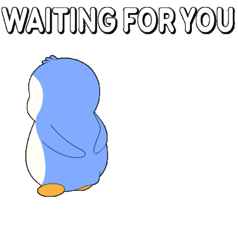 Still Waiting What Sticker by Pudgy Penguins