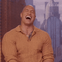 The Rock Laughing