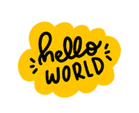 Happy Hello World Sticker