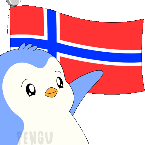 Penguin Flag Sticker by Pudgy Penguins