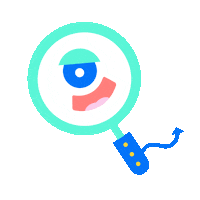 Magnifying Glass Loupe Sticker by Snapask