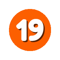 Orange Number Sticker