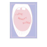 Sleep Yawn Sticker by I LOVE BEAUTY