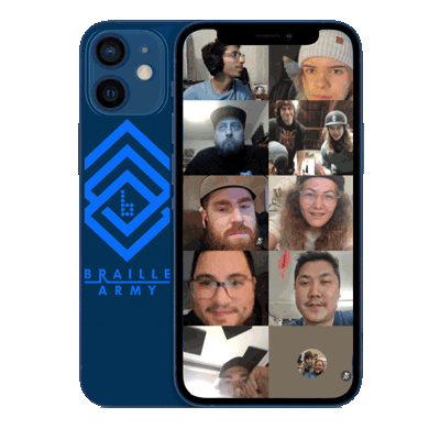 Braille Army Sticker by Braille Skateboarding