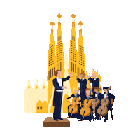 Sagrada Familia Barcelona Sticker by Tiqets.com