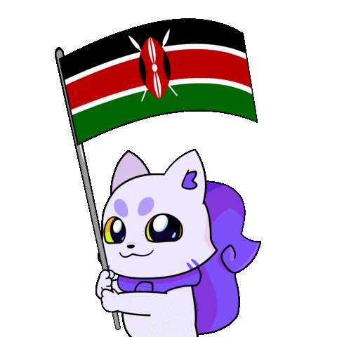 Flag Ken Sticker by Lucky Kat Studios