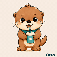 gleespace drink drinking cup otter GIF
