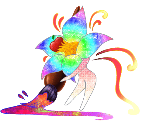 Mandrakne giphyupload art rainbow flower Sticker