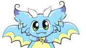 dragonsgarden happy blue thank you sweet Sticker