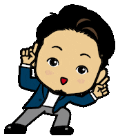 marl_design まる キャラクタ 石丸しんや 指差し Sticker
