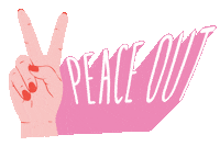 Peace Out Love Sticker by badassfemme