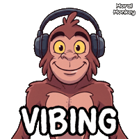 Monkey Vibing Sticker by VeeFriends