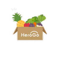 herogomena box fruit hero ugly Sticker