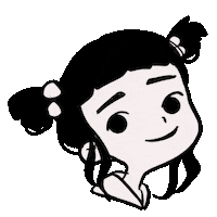 Happy Black And White Sticker