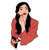 Dama De Vermelho Woman Sticker by Bel Diniz