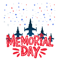 Memorial Day Usa Sticker by Camp Chipinaw