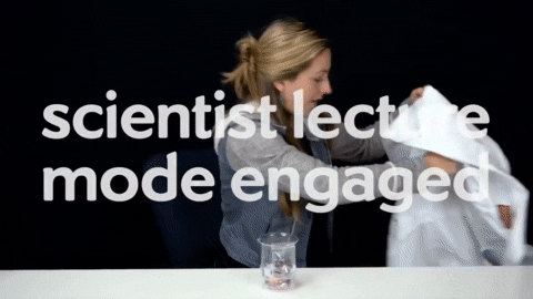 PhysicsGirl giphyupload science scientist lab coat GIF