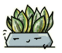 homebyfaith plant houseplant cute plant snake plant Sticker