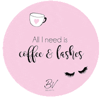 Coffee Lashes Sticker by Belle Vie Beauty