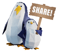 DashOfficialde penguin sign share penguins Sticker