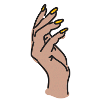 wave hand Sticker by Nolaskinsentials