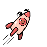 GribouilliStreet doodle rocket fusee gribouillistreet Sticker