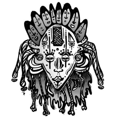 GregoryHedrich giphyupload trippy face drawing Sticker